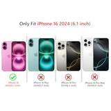 Compatible With Iphone 16 Case Clear With Card Holder Cute Flower Floral Leave Pattern For Women Girl Shock Absorbing Soft Tpu Wallet Case Protective Phone Cover - White