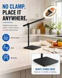 Ring Light with Stand for Desk,Adjustable Overhead Phone Mount with 10" Selfie Light Phone Tripod with Ring Light and Remote, Phone Stand with Light