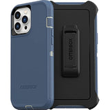 OtterBox iPhone 13 Pro Max & iPhone 12 Pro Max Defender Series Case - Fort Blue, Rugged & Durable, with Port Protection, Includes Holster Clip Kickstand