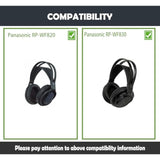 Replacement Earpads Cushion Compatible With Panasonic Rp-Wf830/Panasonic Rp-Wf820 Headphones Ear Pads With Softer Protein Leather/Memory Foam