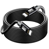Type C To C Cable 10Ft,240W 8K60Hz Usb C Gen2X2(Data Usb3.2),Type C Video Output From Usb3.2/ Usb4.0 Fast Charging & Sync For Xreal Macbook Pro Ipad Pro Iphone 15 Pro Galaxy S22 Portable Monitor