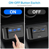 2Pcs Car Charger Panel, Dual 18W Qc3.0 Usb A & 30W Pd Usb C Ports Charging Outlet Panel With Button Switch For 12V/24V Rv Boat Truck