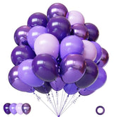 65-Pc Dark Purple Balloon Set for Birthday & Party Décor