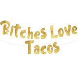 Funny Fiesta Gold Glitter Banner -Bachelorette Decorations - Cinco De Mayo -21St 30Th 40Th Birthday β Mexican Summer Themed Beach And Pool Party Decoration, Favors & Supplies