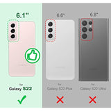 For Samsung Galaxy S22 Case, Moving Liquid Holographic Sparkle Glitter Case With Kickstand, Girls Women Bling Diamond Ring Slim Protective Case For Galaxy S22 5G Purple