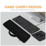 Wireless Keyboard Mouse Sleeve Travel Case,For Logitech Mk345 Wireless Keyboard,Mouse Storage And Cable Storage Pouch,Soft Neoprene Dust And Water Resistant Bag(Black)