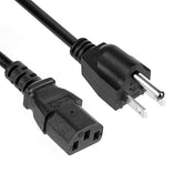 UL Listed 6ft 18AWG 3-Prong Power Cord for Samsung, LG, Panasonic, Philips Plasma TVs