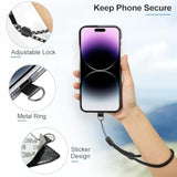 5-Pack Adjustable Cell Phone Lanyard Wrist Strap with Tether Tab