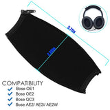 Qc3 Headband Cover Replacement Headband Protector With Zippe For Bose Soundtrue Ae2 Oe1 Oe2 Qc3 Headphones Replacement Headband Cushion Pad Repair Parts/Easy Diy (Black + No Tool Needed)