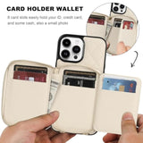 Crossbody Wallet Case For Iphone 13 Pro Max, Rfid Blocking Pu Leather Zipper Handbag Purse Flip Cover, Kickstand Folio Case With Card Slots Holder Wrist Strap Lanyard 5G 6.7 Inch (Beige)