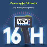 Handheld Inkiet Printer V127 Newly Enhanced 16-Hour Continuous Printing 5 Wheel Support For Printing Batch Numbers, Logos, Serial Numbers, Barcodes, And Qr Codes On Diverse Materials (Green)