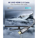 4K Hdmi Cable 30Ft, 18Gbps High Speed Hdmi 2.0 Ethernet-24Awg Nylon Braided Ca