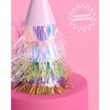 Iridescent Foil Mini Party Hats, 10 Pcs. | Cute Birthday Decorations, Bachelorette Hair Accessory, Kids Bday Outfit, Fun Dinner Celebration Decor