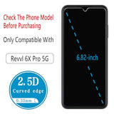 2 Pack Designed for T-Mobile Revvl 6 Pro 5G / Revvl 6X Pro 5G Tempered Glass Screen Protector, Anti Scratch, Bubble Free