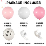 Cow Print Balloon Garland Kit: Pink & White Farm Party Decor