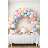 Pastel Macaron Latex Balloons 120 Pack – 10 Inch Balloon Arch & Garland Kit With Strip, Glue Dots & Ribbon – Birthday, Baby Shower, Wedding & Party Decorations