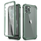 Iphone 11 Pro Case With Screen Protector Clear Rugged Full Body Protective Shockproof Hard Back Defender Dual Layer Heavy Duty Bumper Cover Case For Iphone 11 Pro 5.8" - Green