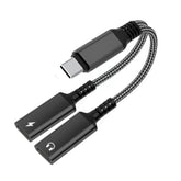 Usb C Splitter, 2-In-1 Usb C Headphone Adapter Audio Dongle Cable With Pd 60W Charging Port Compatible With Pixel 2 3 4,Galaxy S23 S22 S21 S20, Iphone 16/15 More (1 Pack)
