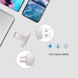 128Gb Flash Drive Usb Type C Both 3.1 Tech - 2 In 1 Dual Drive Memory Stick High Speed Otg Compatible For Android Smartphone Computer, Mac Book, Chromebook