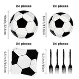 Soccer Party Plates and Napkins Set: Serves 24