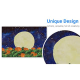 7x5FT Halloween Pumpkin Field Backdrop Starry Sky Moon Kids Party Photo Booth
