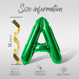 Letter Balloons - Spring Fling 16" Inch Alphabet Letters Foil Mylar Balloon Spring Fling Party Banner (Green)