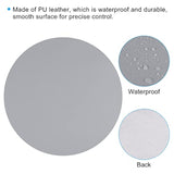 8.7"X8.7" Mouse Pad, Pu Leather Waterproof Round Desk Pad Writing Mat For Office Home, Gray