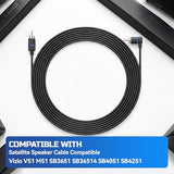 Satellite Speaker Cables Compatible with Vizio V51 M51 SB3651 SB36514 SB4051 SB4251?24.6ft Exact-Fit Surround Speaker Replacement Wires(Blue)