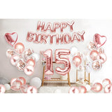 15 Party Supplies Rose Gold 15Th Birthday Decorations For Girls With H
