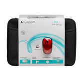 Logitech Bundle Wireless Mouse M217 – Red & 16” Sleeve