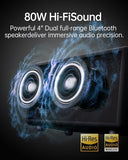 Retro Outdoor Bluetooth 6.0 Speaker, 56H Playtime Portable Wireless with Deep Bass, IPX6 Waterproof, USB-C Fast Charge, AUX Input, Loud Vintage