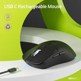 Bluetooth Wireless Mouse, Tri-Mode (2.4G+Bt5.0+Bt5.1) Led Bluetooth Mouse, Usb C Rechargeable With Led Screen Display, 2400 Dpi Computer Mice For Laptop/Pc/Mac/Ipad-Black