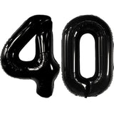 , Giant Black 40 Balloon Numbers - 40 Inch | 40Th Balloons For Men, 40Th Birthday Balloons | Happy 40Th Birthday Decorations For Men, Women | Black Birthday Decorations