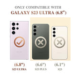 Slim Marble Design Shockproof with Slide Camera Cover Compatible with Samsung Galaxy S23 Ultra Case
