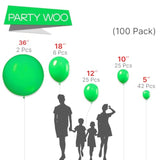 100 Pcs Malachite Green Balloons (5 Sizes) Clover Green Garland Arch Decorations