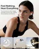 Wireless Open Ear Earbuds,Ultra Comfort Open Ear Clip Wireless Ear Buds, Lightweight Headphones, 30H Play, Bluetooth 6.0 Immersive Audio Earphones