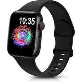 Sport Band for Apple Watch 38-49mm Soft Silicone Strap Black Unisex