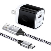 Type C Wall Charger, 5V/1A Charging Block Wall Charger Plug Cube Brick With 6Ft Usb C Cable Type C Charger Cable Cord For Samsung Galaxy S24 S23 Ultra S22 Ultra 5G S22 S21 S20, Pixel 8 Pro 7A 7 6A 6 5