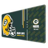 Large Gaming Mouse Pad, Extended Desk Mousepad With Stitched Edges, Football Computer Keyboard Pad,Green Design For Sport Fans, 31.5 X 11.8 In