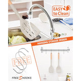 Pack Of 2 Silicone Spatula, Non Stick Cooking Utensil Set Wooden Handle Kitchen Turner For Baking Mixing Grilling Serving Food Heat Resistant Non Scratch Hooks Included (Khaki)