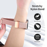 3 Pack Magnetic Braided Band for Galaxy Watch 8 40mm 44mm, Galaxy Watch8 Classic 46mm, One Click No Gap Elastic Stretchy Nylon Fabric Sport