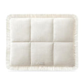 Puffy Laptop Sleeve 16 15 14 13 Inch For Women, Compatible With Macbook Air 2025 & Macbook Pro M4 M3 2024, Quilted Linen Soft Puffer Case With Fringe For Computer, Natural Linen