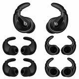 4 Pairs Ear Hooks Compatible With Beats Studio Buds Ear Tips Earbuds, Anti-Slip Anti-Drop Sport Outdoor Earhooks Wing Holder Silicone Rubber Accessories For Beat Studio Buds - Black