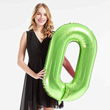 Green Foil 40 In 10 Helium Jumbo Number Balloons, 10Th Birthday Decora