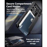Samsung Galaxy S24 Wallet Case with Card Holder (4 Cards), Black - Premium Protection and Organization