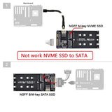 Xiwai SFF-8654 to U2 NGFF M-Key to Slimline SAS NVME PCIe SSD SATA Adapter for