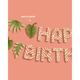 Safari Happy Birthday Banner, 5 Ft. | Jungle Bday Garland, Kids Party Decoration, Zoo Animal Sign, Rainforest Photoshoot Backdrop