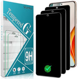 [3 Pack Privacy Screen Protector For Samsung Galaxy S21 Tempered Glass Film, Anti-Spy, Case Friendly, 9H Hardness, Black
