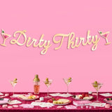 Dirty Thirty 3D Pop Up Banner 5Ft 30Th Birthday Martini Cocktail Photo Booth Decor