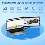 New Mobile Pixels Duex Max Ds Portable Monitor, 14.1" Fhd 1080P Ips Ultra Slim Laptop Screen Extender, Usb A/Usb C/Hdmi Plug And Play Laptop Monitor, Windows/Mac/Android/Switch Coatible